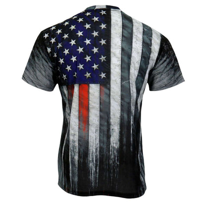 Hot Leathers Men's Short Sleeve American Flag 3D All Over Printed T-Shirt GMB1002