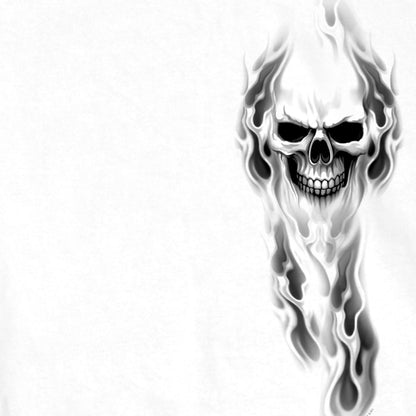 Hot Leathers GMD1080 Men's 'Ghost' Skull Double Sided White Printed T-Shirt