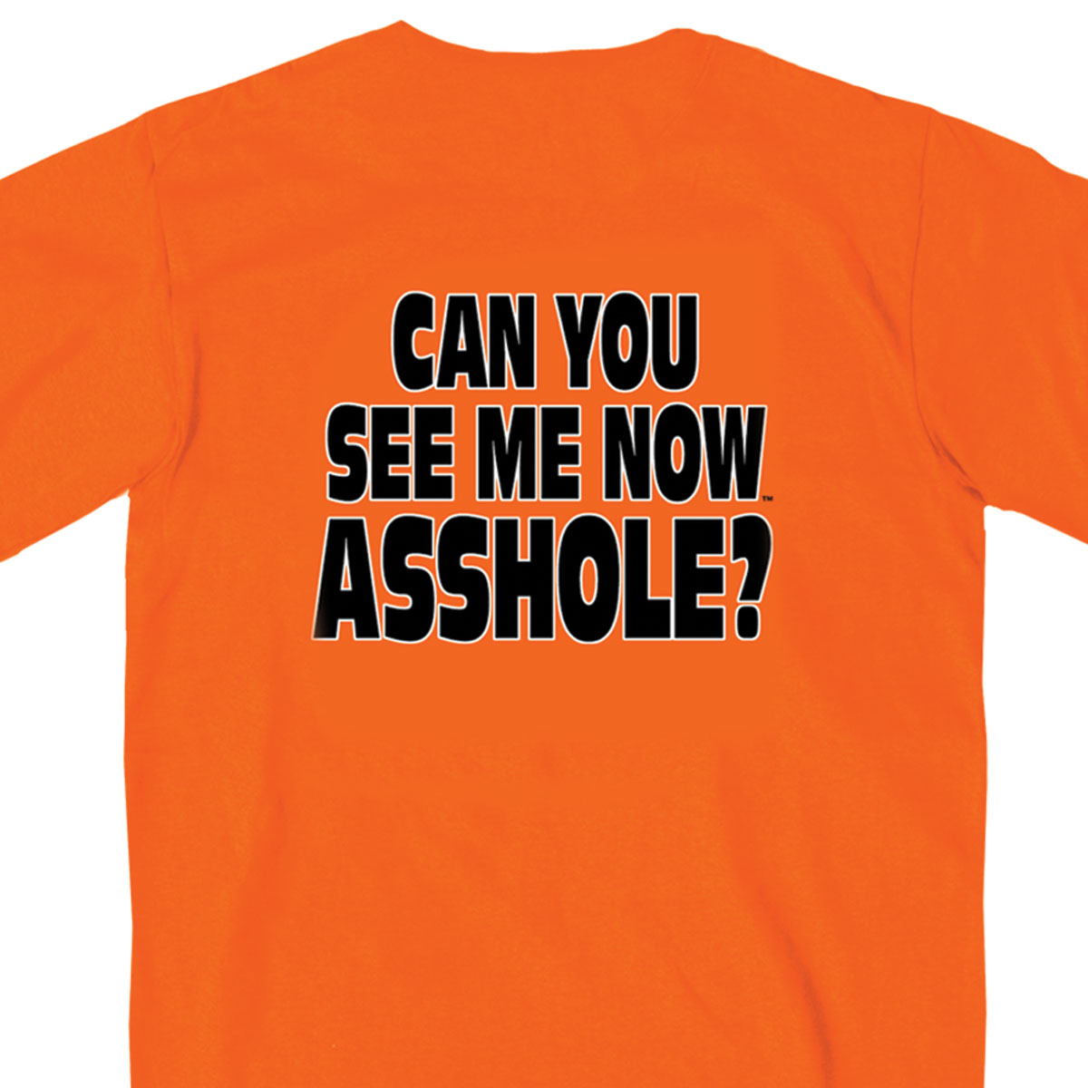 Hot Leathers GMD1090 Mens 'Can You See Me Now A***' Safety Orange T-Shirt