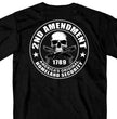 Hot Leathers GMD1158 Mens '2nd Amendment America's Original Homeland Security' Black T-Shirt