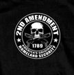 Hot Leathers GMD1158 Mens '2nd Amendment America's Original Homeland Security' Black T-Shirt