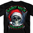 Hot Leathers GMD1329 Men's Saint Nick Skull Christmas Black T-Shirt