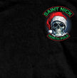 Hot Leathers GMD1329 Men's Saint Nick Skull Christmas Black T-Shirt
