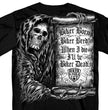 Hot Leathers GMD1352 Men 'Scroll- Bikers for Life' Double Sided Black T-Shirt