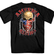 Hot Leathers GMD1364 Mens 'Skull Bandanna - America Rising' Black T-Shirt
