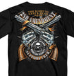 Hot Leathers GMD1385 Mens '2nd Amendment Crossed Pistols' Short Sleeve Black T-Shirt