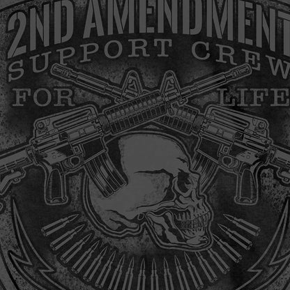 Hot Leathers GMD1442 Men's Black '2nd Amendment Support' T-Shirt