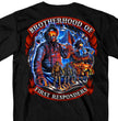 Hot Leathers GMD1450 Men's Brotherhood of First Responders Fireman Black T-Shirt