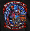 Hot Leathers GMD1450 Men's Brotherhood of First Responders Fireman Black T-Shirt