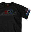 Hot Leathers GMD1451 Men's 'Brotherhood of First Responders Eagle' Black T-Shirt