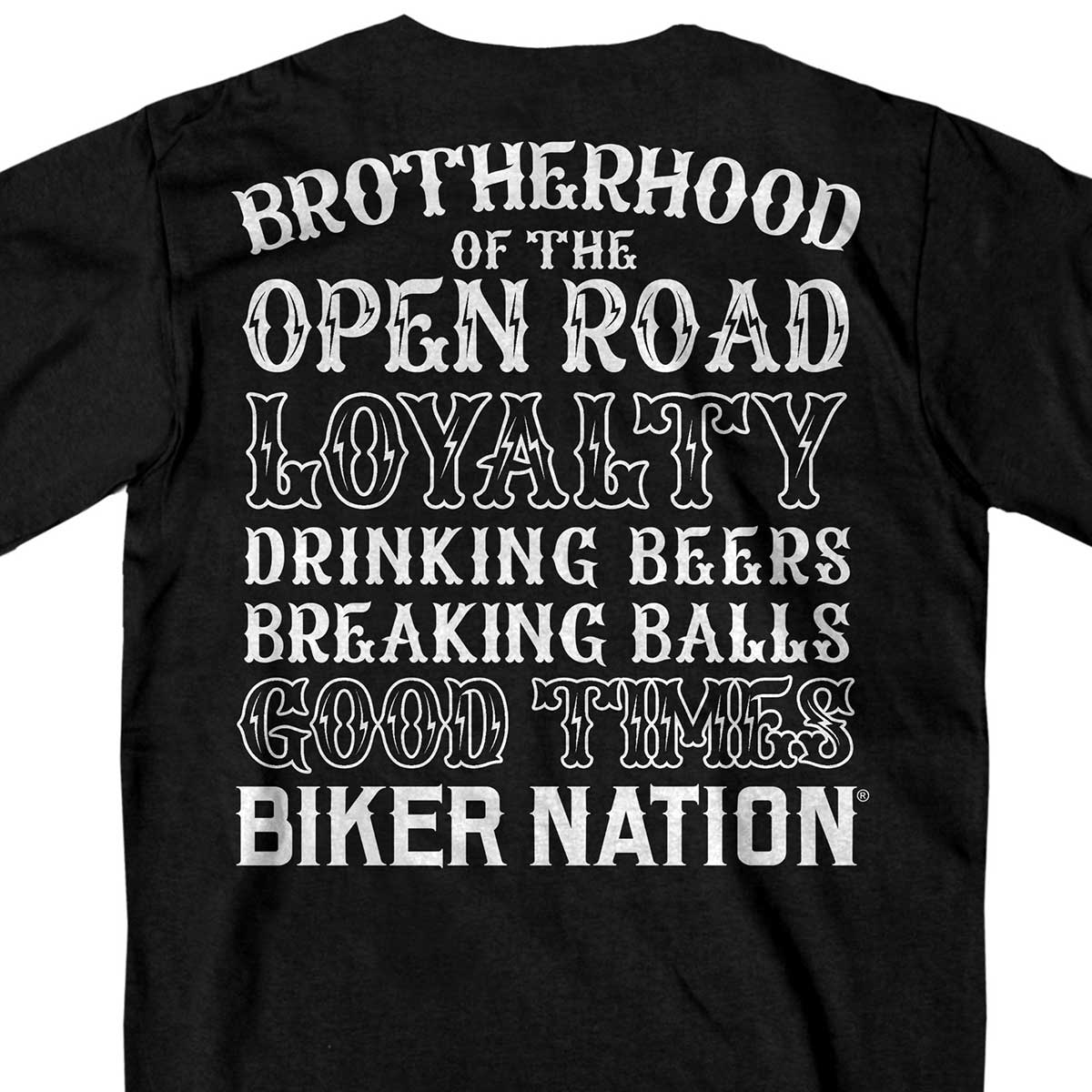 Hot Leathers GMD1464 Men's Black 'Open Road' T-Shirt