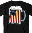 Hot Leathers GMD1496 Men's Beer Mug Flag T-Shirt