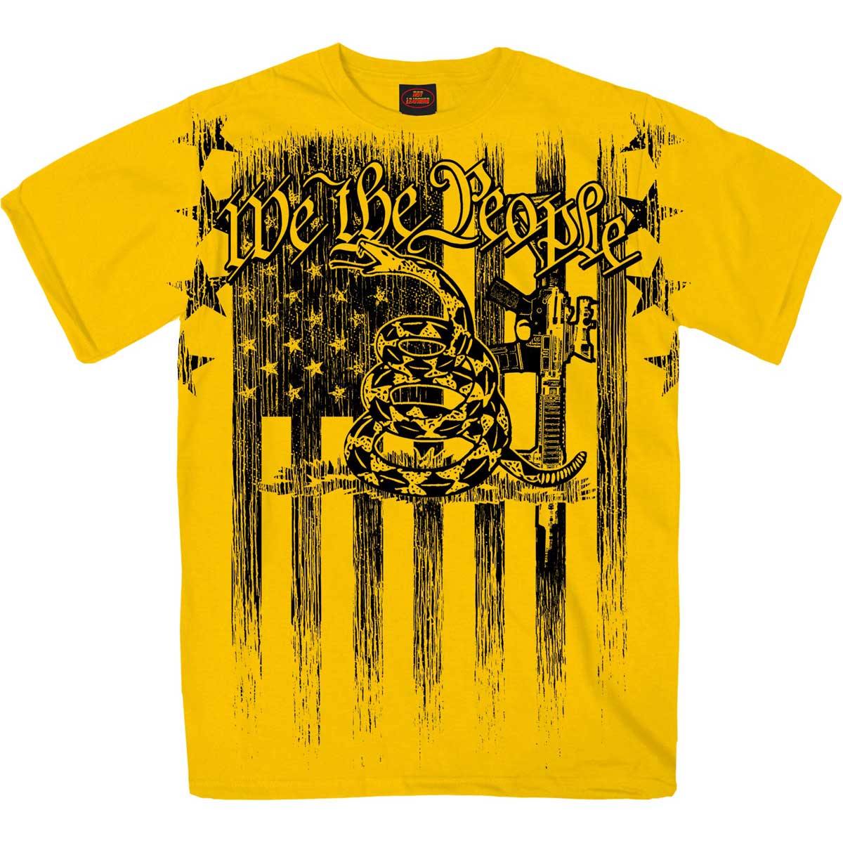 Hot Leathers GMD1507 Men's Yellow We The People Are Pissed Off T-Shirt