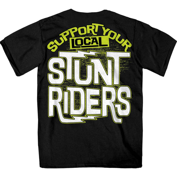 Hot Leathers GMD1521 Men's Black Support Your Local Stunt Riders T