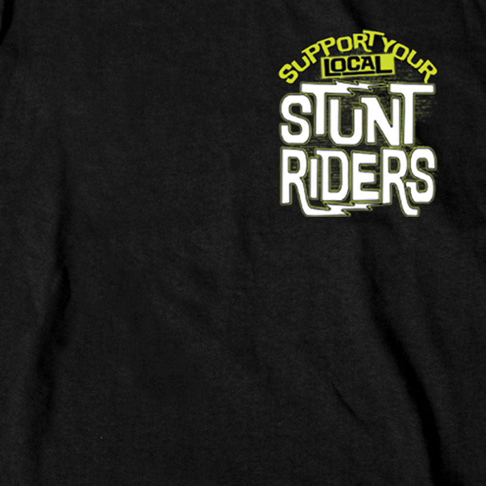 Hot Leathers GMD1521 Men's Black Support Your Local Stunt Riders T-Shirt