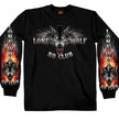 Hot Leathers GMD2007 Men's 'Lone Wolf No Club' Biker Long Sleeve Shirt