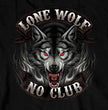 Hot Leathers GMD2007 Men's 'Lone Wolf No Club' Biker Long Sleeve Shirt