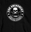 Hot Leathers GMD2158 Men's '2nd Amendment America's Original Homeland Security' Long Sleeve Black T-Shirt