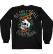 Hot Leathers GMD2514 Men's Black Respect All Fear None Long Sleeve T-Shirt