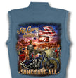 Hot Leathers GMD5407 Mens 'Remembrance' Sleeveless Blue Denim Shirt