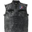 Hot Leathers GMD5472 Men's Hoop Eagle Dyed Sleeveless Denim Shirt