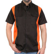 Hot Leathers GMM1003 Men's Mechanics 2-Tone Sides Button Up Heavy-Duty Work Shirt for | Classic Mechanic Work Shirt