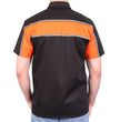 Hot Leathers GMM1004 Men's Mechanics 2-Tone Sides Button Up Heavy-Duty Work Shirt for | Classic Mechanic Work Shirt