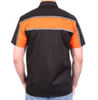 Hot Leathers GMM1004 Men's Classic Mechanic 2-Tone Button Up Work Shirt w/ Reflective Material