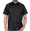 Hot Leathers GMM1009 Men's Mechanic Black Button Up Heavy-Duty Work Shirt for | Classic Mechanic Work Shirt