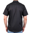 Hot Leathers GMM1009 Men's Mechanic Black Button Up Heavy-Duty Work Shirt for | Classic Mechanic Work Shirt