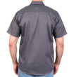 Hot Leathers GMM1010 Men's Mechanic Charcoal Button Up Heavy-Duty Work Shirt for | Classic Mechanic Work Shirt