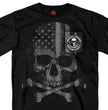 Hot Leathers GMP1388 Men’s ‘Patriotic Skull Pocket’ Black T-Shirt