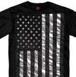 Hot Leathers GMS1334 Men’s ‘Jumbo Black and White US Flag’ Black T-Shirt