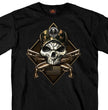 Hot Leathers GMS1415 Men’s ‘2nd Amendment Camo Skull‘ Short Sleeve Black T-Shirt