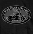 Hot Leathers GMS1419 Men’s ‘Works Sucks, Lets Ride‘ Short Sleeve Black T-Shirt