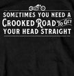 Hot Leathers GMS1438 Men’s ‘Crooked Road‘ Short Sleeve Black T-Shirt