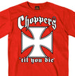 Hot Leathers GMS1456 Mens Classic Chopper's 'Til You Die Classic Red T-shirt