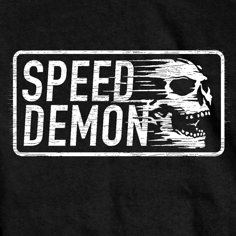 Hot Leathers GMS1487 Men's Short Sleeve Speed Demon Skull Black T-Shirt