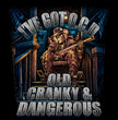 Hot Leathers Men's OCD Old Cranky and Dangerous Mens Black T-Shirt GMS1543