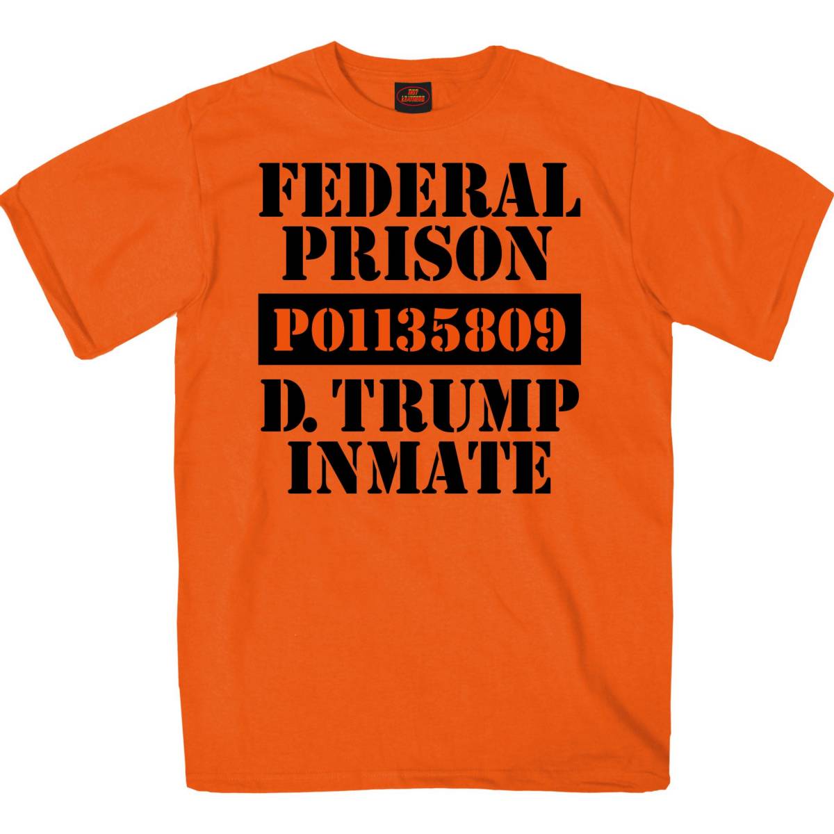 Hot Leathers GMS1554 D Trump Federal Prison Inmate Orange T-Shirt