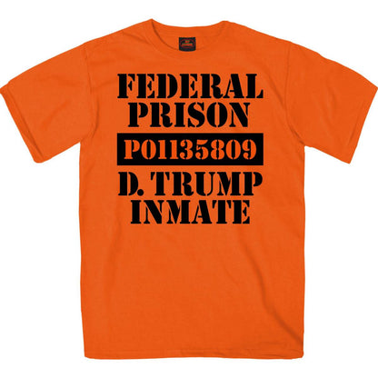 Hot Leathers GMS1554 D Trump Federal Prison Inmate Orange T-Shirt