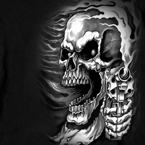 Hot Leathers GMS2076 Men’s ‘Assassin’ Long Sleeve Black T-Shirt