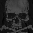 Hot Leathers GMS2305 Men’s ‘Jumbo Print Skull and Cross Bones Long Sleeve Black Shirt