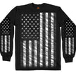 Hot Leathers GMS2393 Men’s ‘American Flag’ Long Sleeve Black Shirt