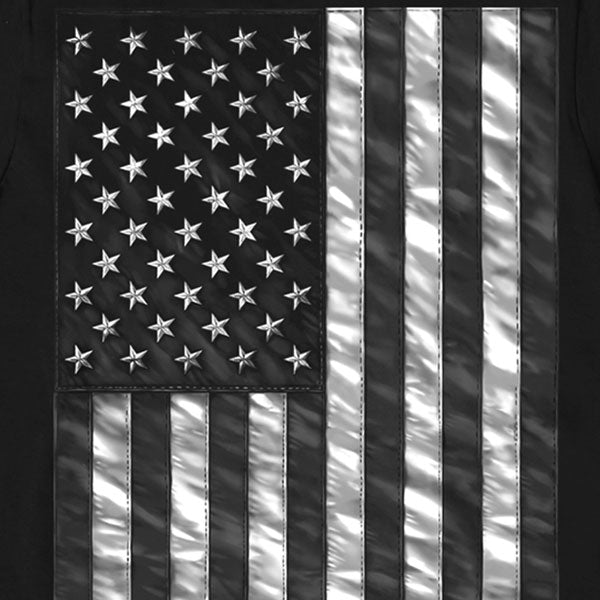 Hot Leathers GMS2393 Men’s ‘American Flag’ Long Sleeve Black Shirt