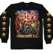 Hot Leathers GMS2407 Men’s ‘Remembrance All Gave Some’ Long Sleeve Black T-Shirt