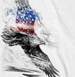Hot Leathers GMS2479 Men's Long Sleeve Pencil Eagle Patriotic White Shirt
