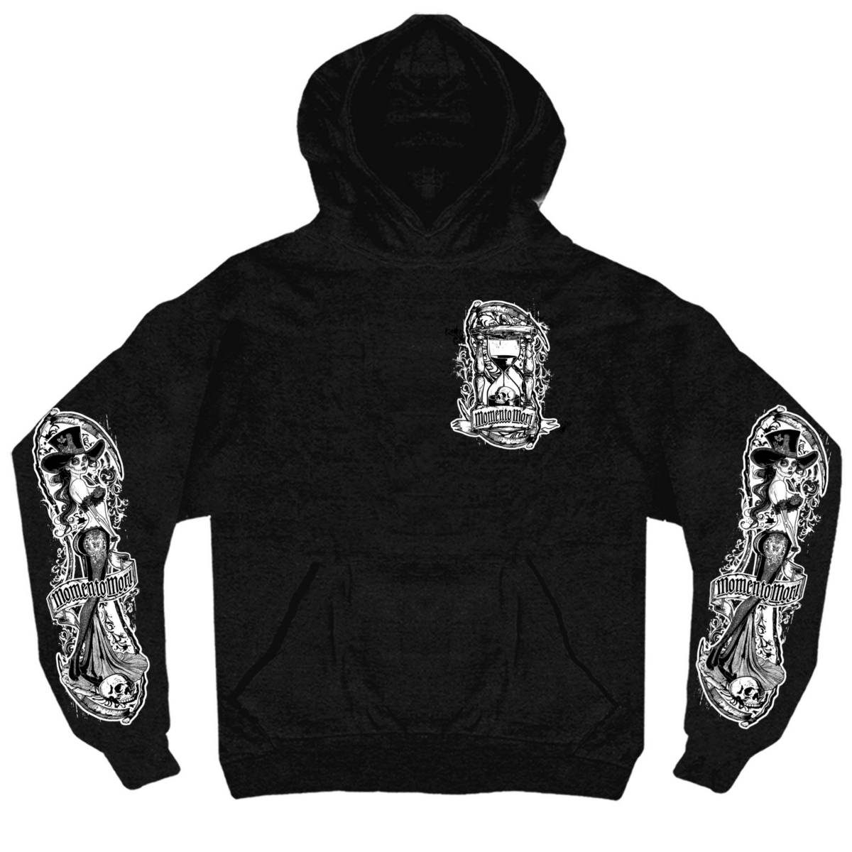 Hot Leathers GMS4538 Men's Memento Mori Hooded Pullover Sweatshirt