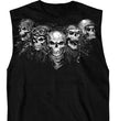 Hot Leathers GMT3423 Men’s Five Skull Sleeveless Shooter Black Tank Top Shirt