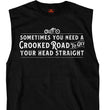 Hot Leathers GMT3438 Men’s Shooter Crooked Road Sleeveless Black Tank Top Shirt